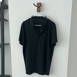 SHEIN Black Polo Shirt Lightweight Casual